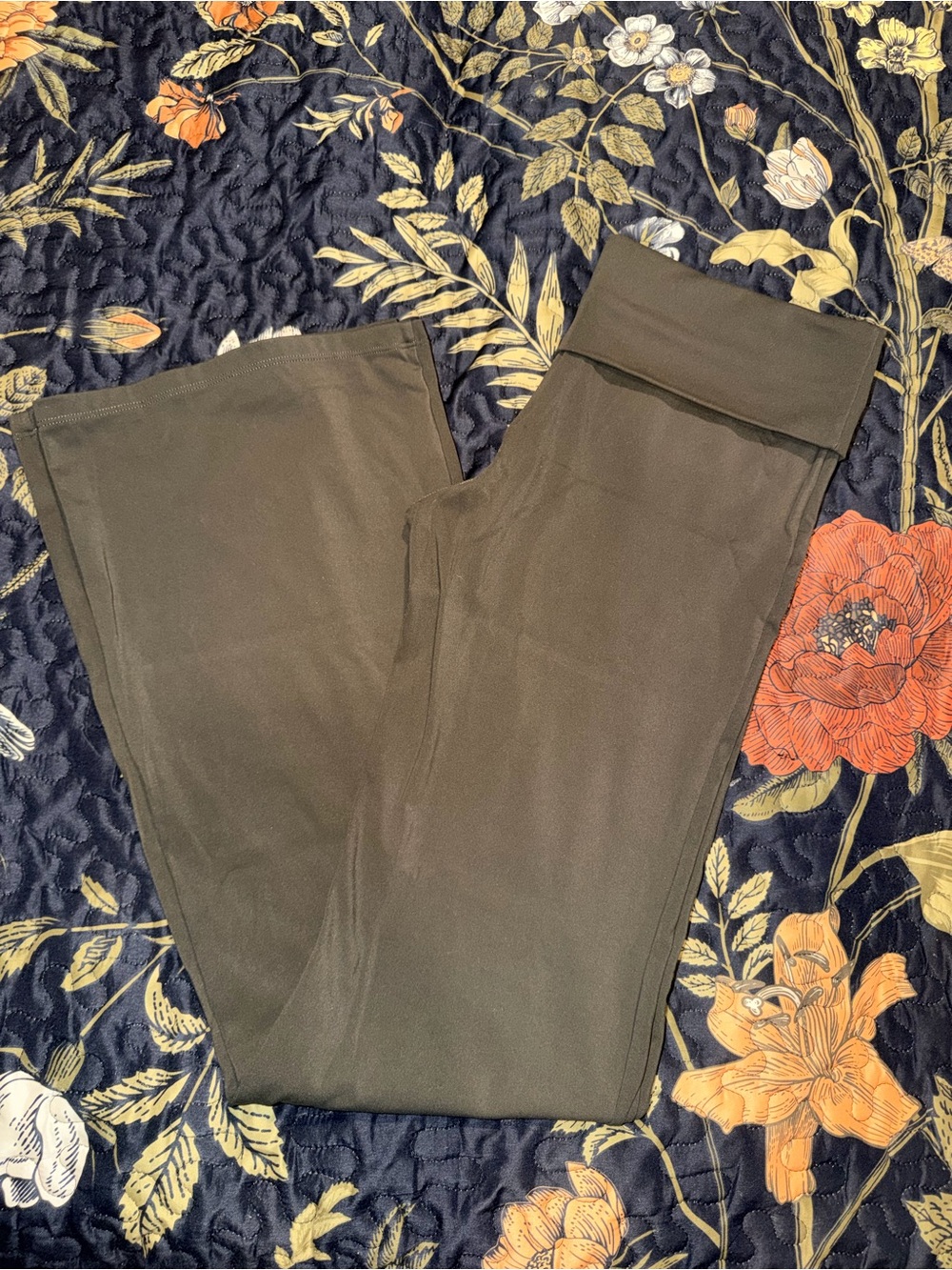 Olive Green Fold-Over Waist Pants Size M- Like New